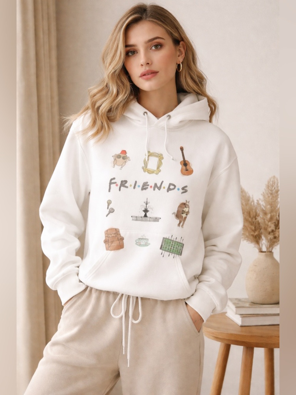 Friends TV Show Graphic Hoodie Urban Outfitters Medium
